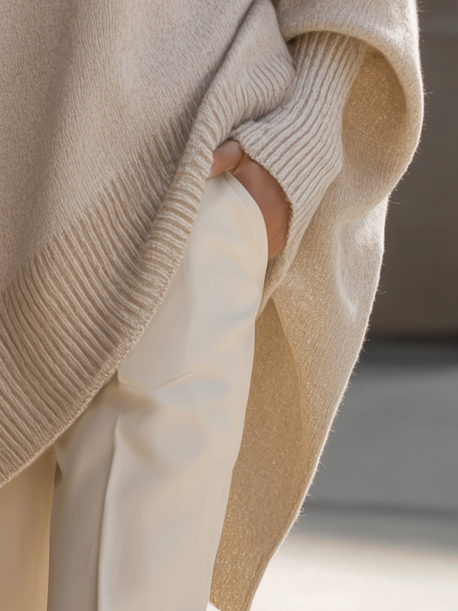 Klara | Oversize Sweter z Szerokim Dekoltem