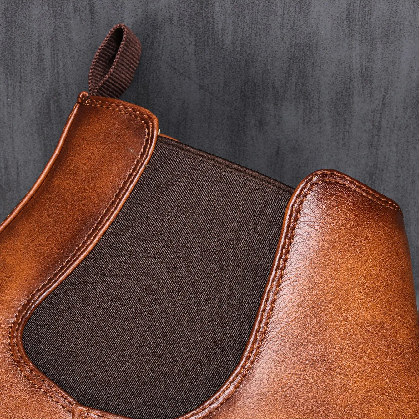 Mikołaj | Brązowe eleganckie skórzane buty