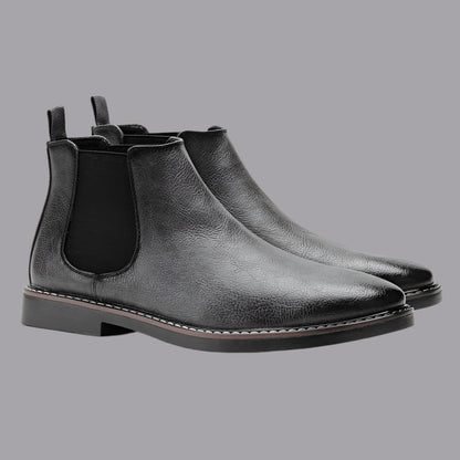 Mikołaj | Brązowe eleganckie skórzane buty