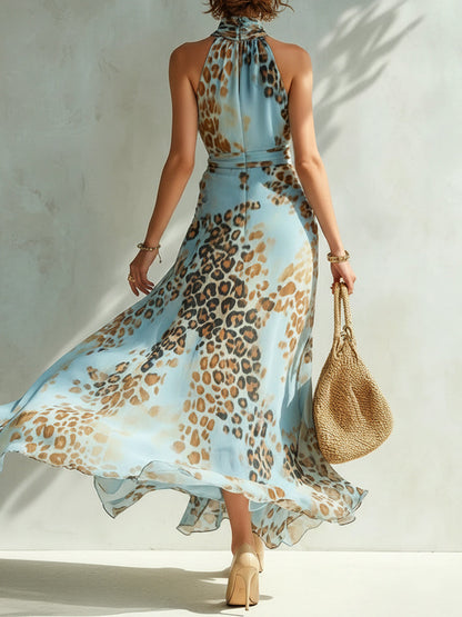 Kalina | Elegancka sukienka w zwierzęcy wzór