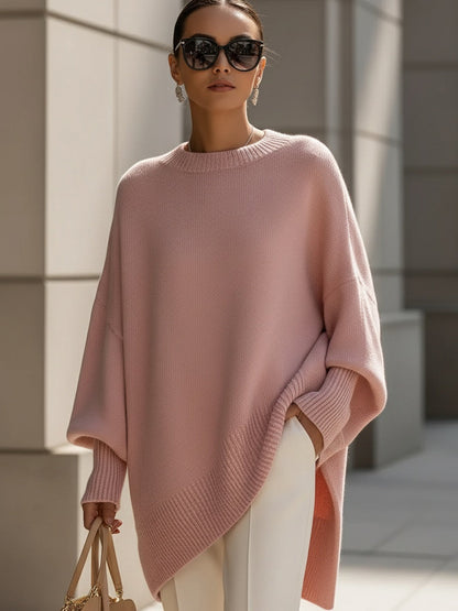 Klara | Oversize Sweter z Szerokim Dekoltem