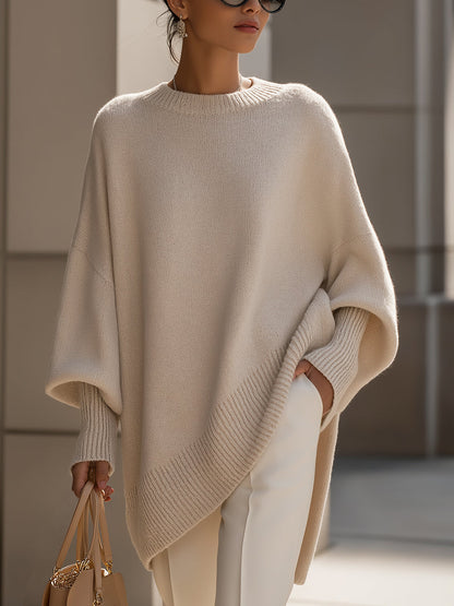 Klara | Oversize Sweter z Szerokim Dekoltem