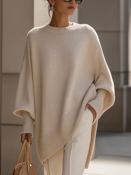 Klara | Oversize Sweter z Szerokim Dekoltem