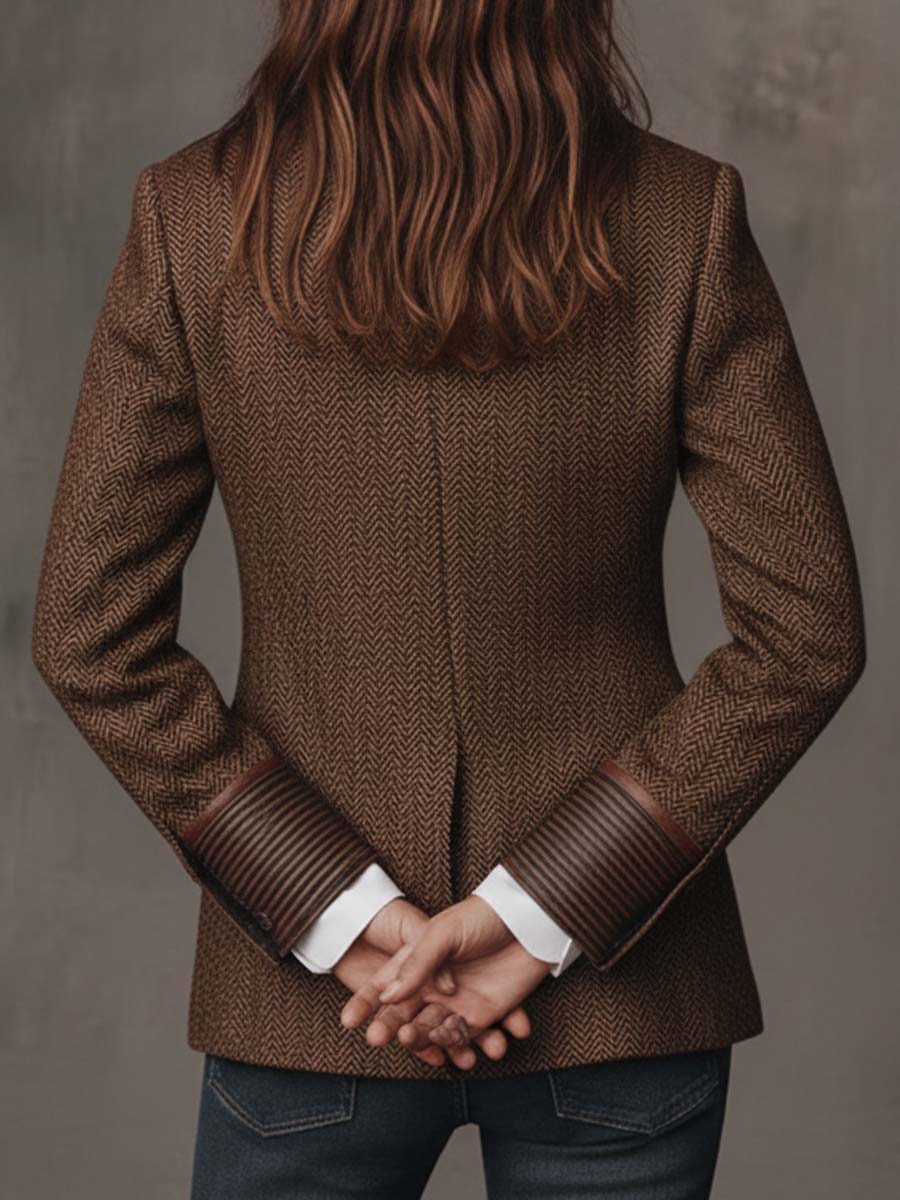 Katarzyna | Elegancka Marynarka w Jodełkę