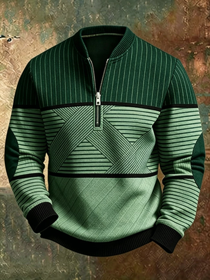 Dawid | Stylowy Sweter z Półzamkiem