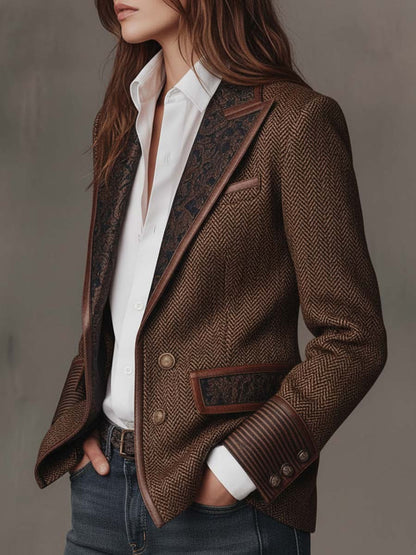 Katarzyna | Elegancka Marynarka w Jodełkę