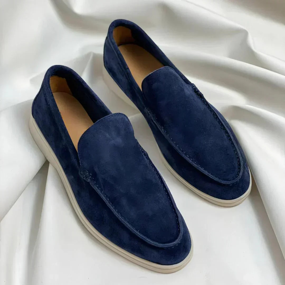 Alphonse | Eleganckie mokasyny z zamszu