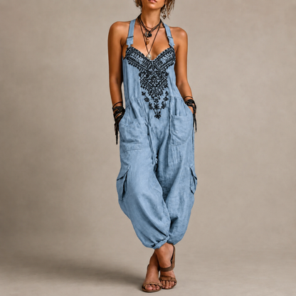 Amelia | Haftowany kombinezon w stylu boho