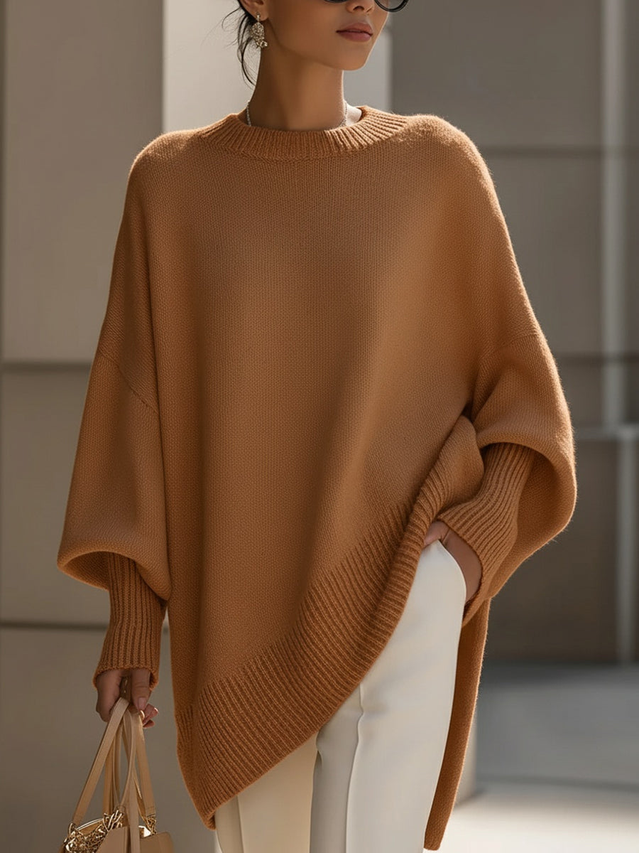 Klara | Oversize Sweter z Szerokim Dekoltem