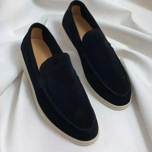 Alphonse | Eleganckie mokasyny z zamszu