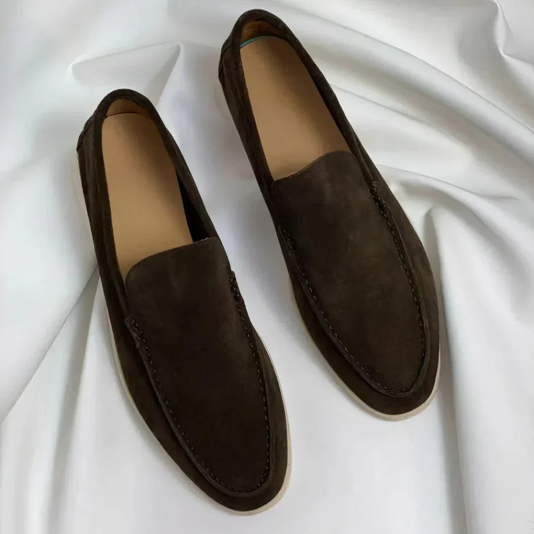 Alphonse | Eleganckie mokasyny z zamszu