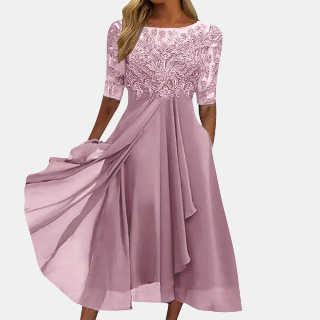 Rozalia | Elegancka Sukienka Koronkowa