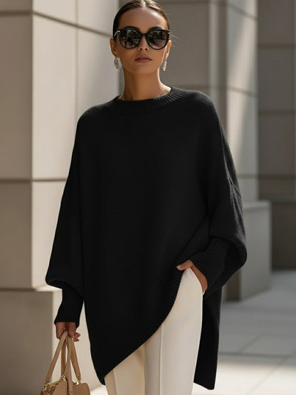 Klara | Oversize Sweter z Szerokim Dekoltem