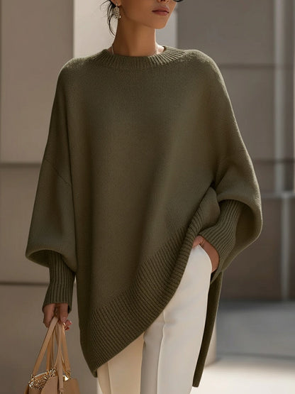 Klara | Oversize Sweter z Szerokim Dekoltem
