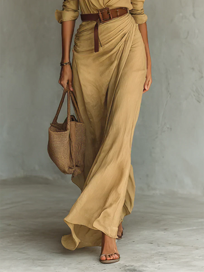 Camille™ | Elegancka Sukienka Maxi z Paskiem