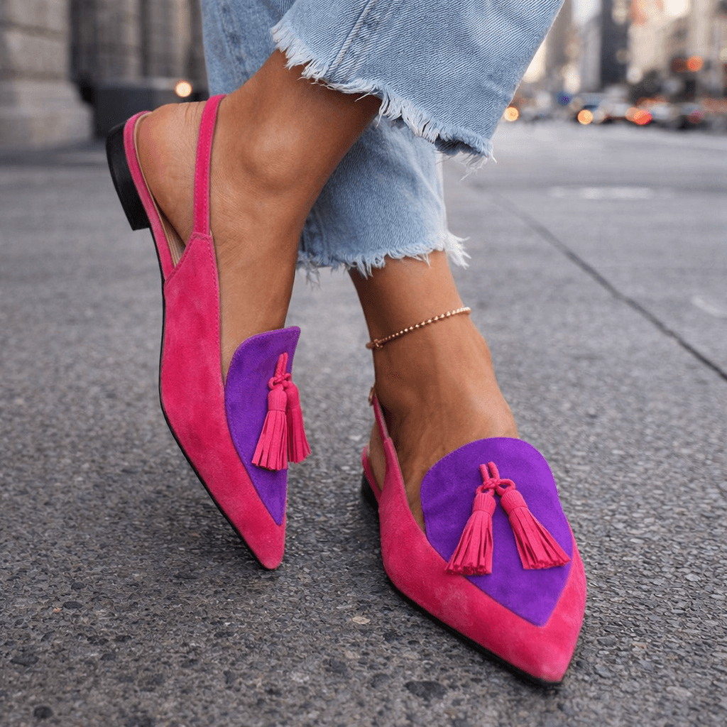Natalia | Sandały z paskami i frędzlami
