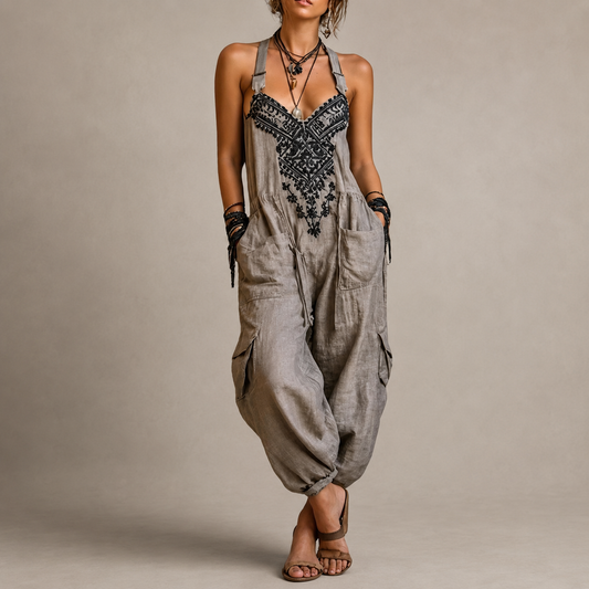 Amelia | Haftowany kombinezon w stylu boho