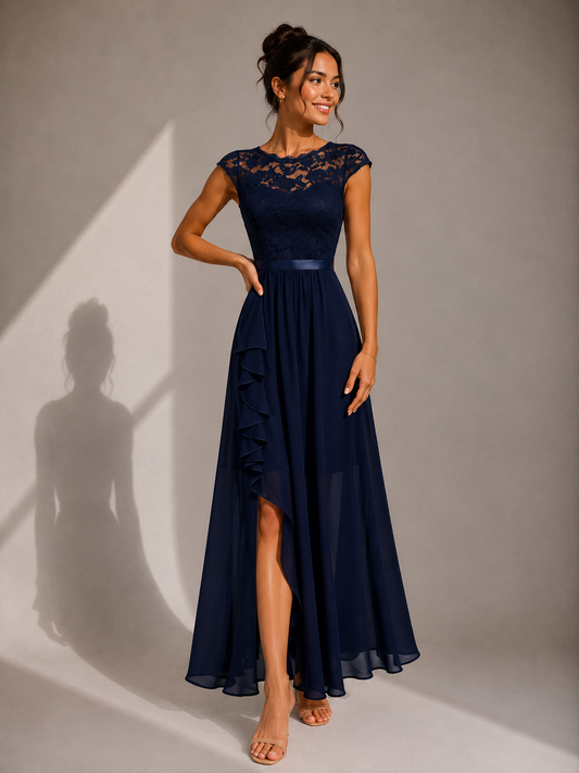 Klaudia | Elegancka Koronkowa Sukienka Maxi