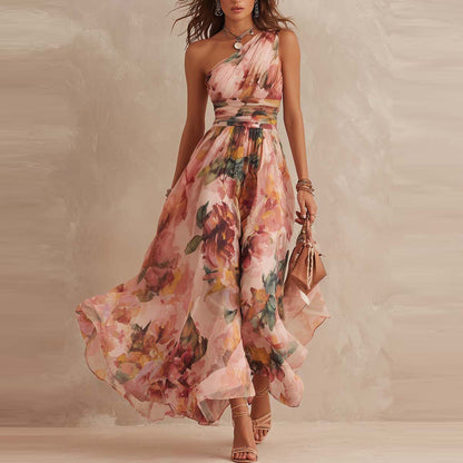 Anna | Elegancka Sukienka Maxi w Kwiaty