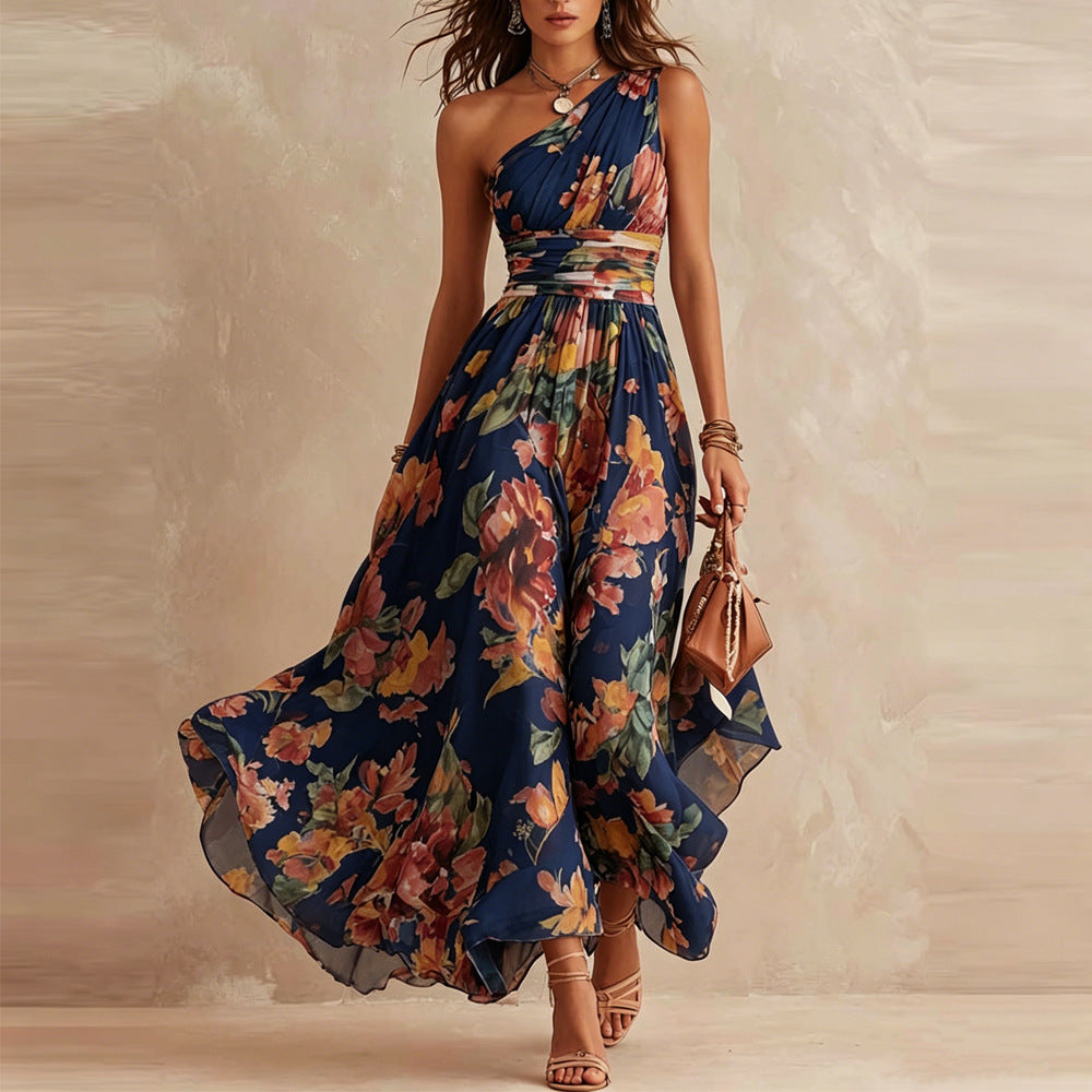 Anna | Elegancka Sukienka Maxi w Kwiaty