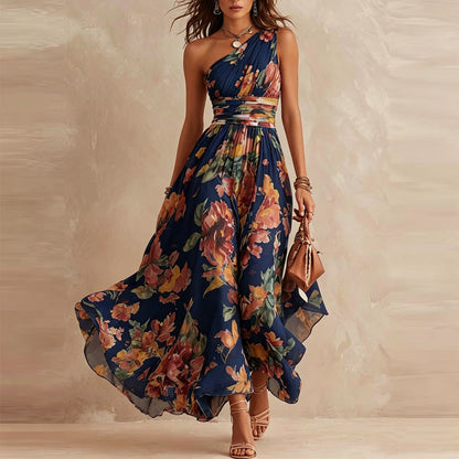 Anna | Elegancka Sukienka Maxi w Kwiaty