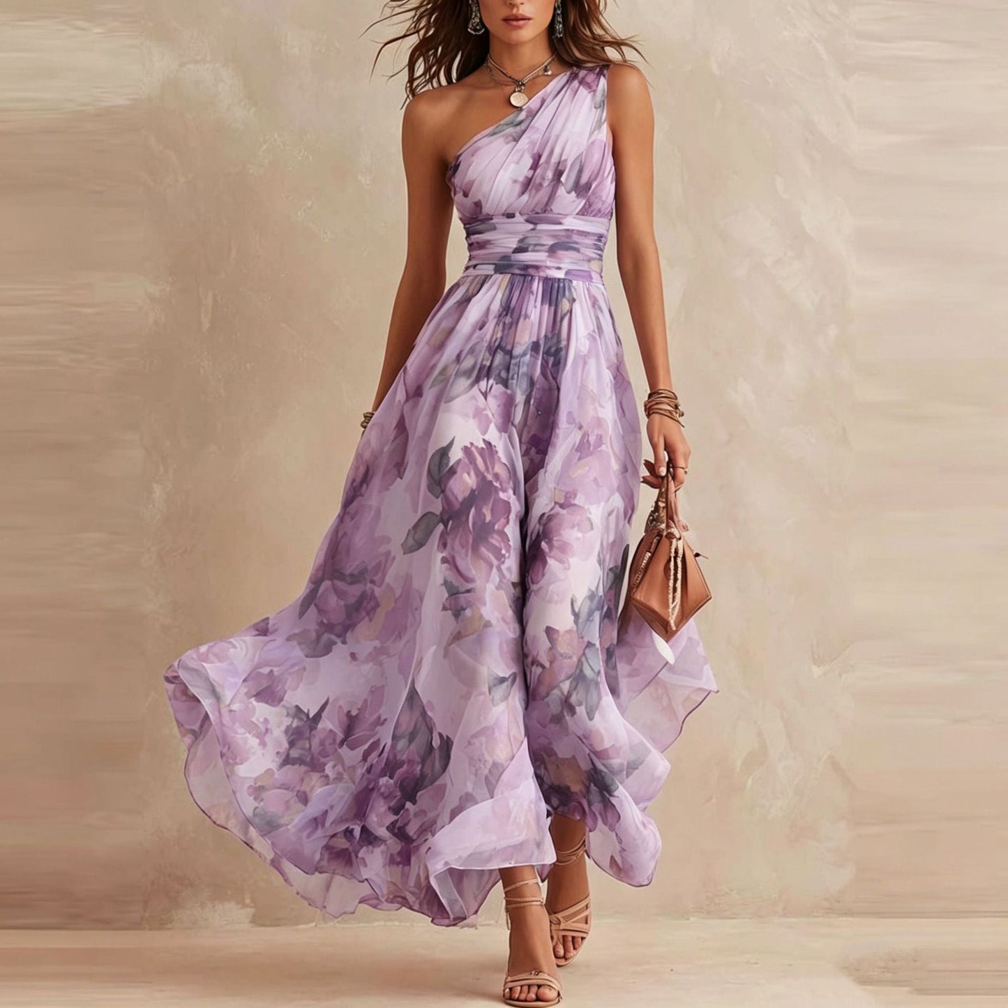 Anna | Elegancka Sukienka Maxi w Kwiaty