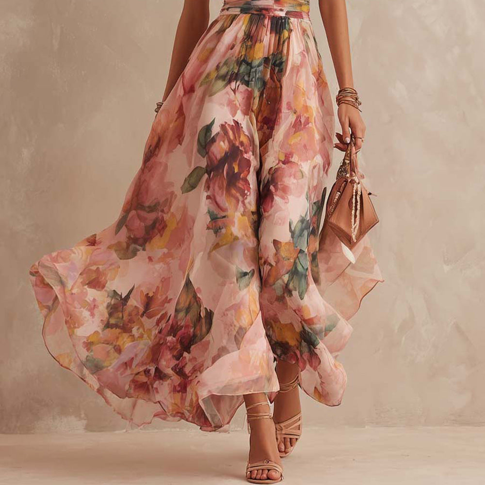 Anna | Elegancka Sukienka Maxi w Kwiaty