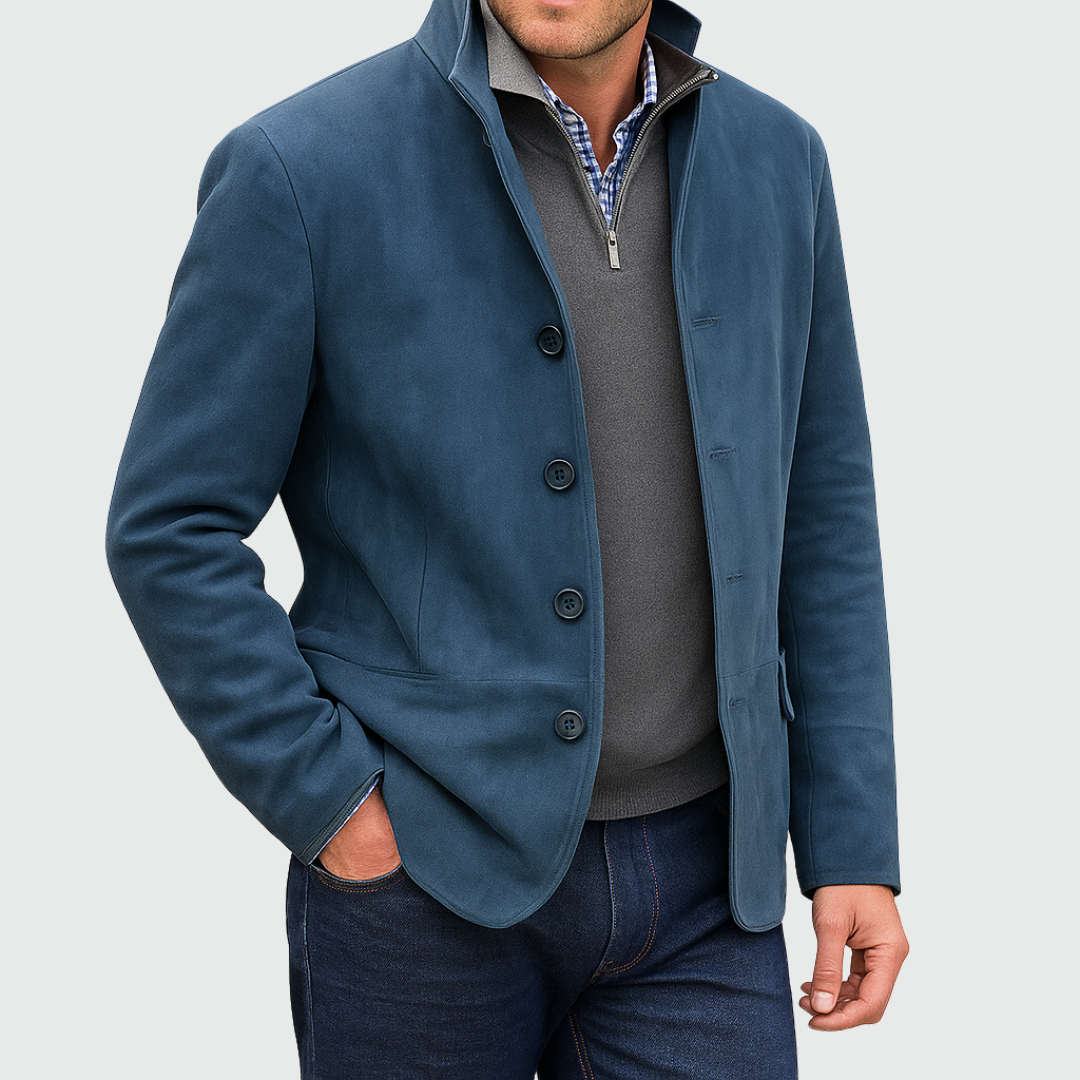 Iwan | Elegancka Męska Kurtka Zamszowa