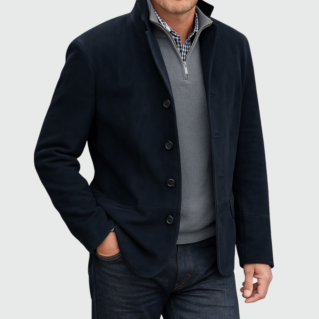 Iwan | Elegancka Męska Kurtka Zamszowa