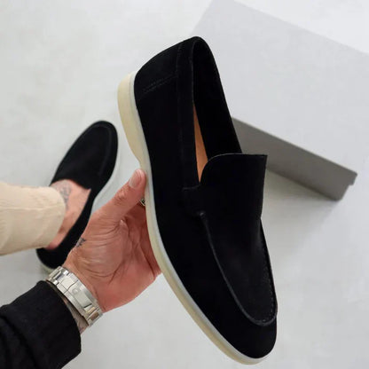 Alphonse | Eleganckie mokasyny z zamszu