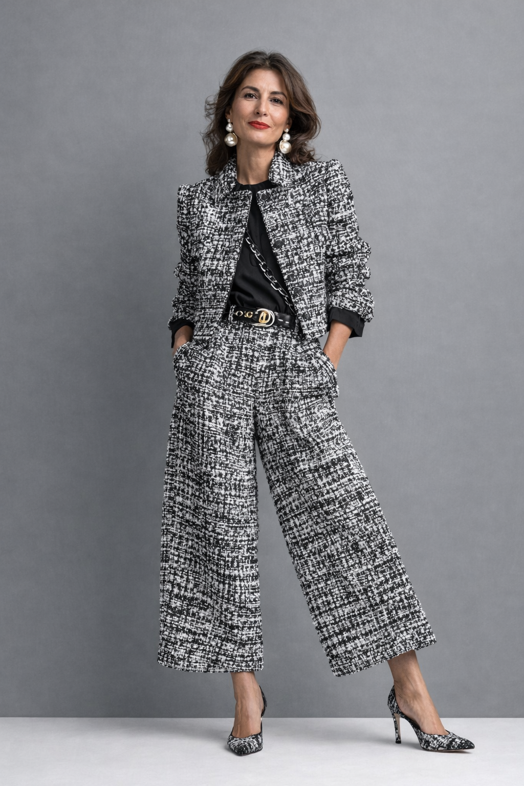 Monika | Damski Komplet z Tweedu