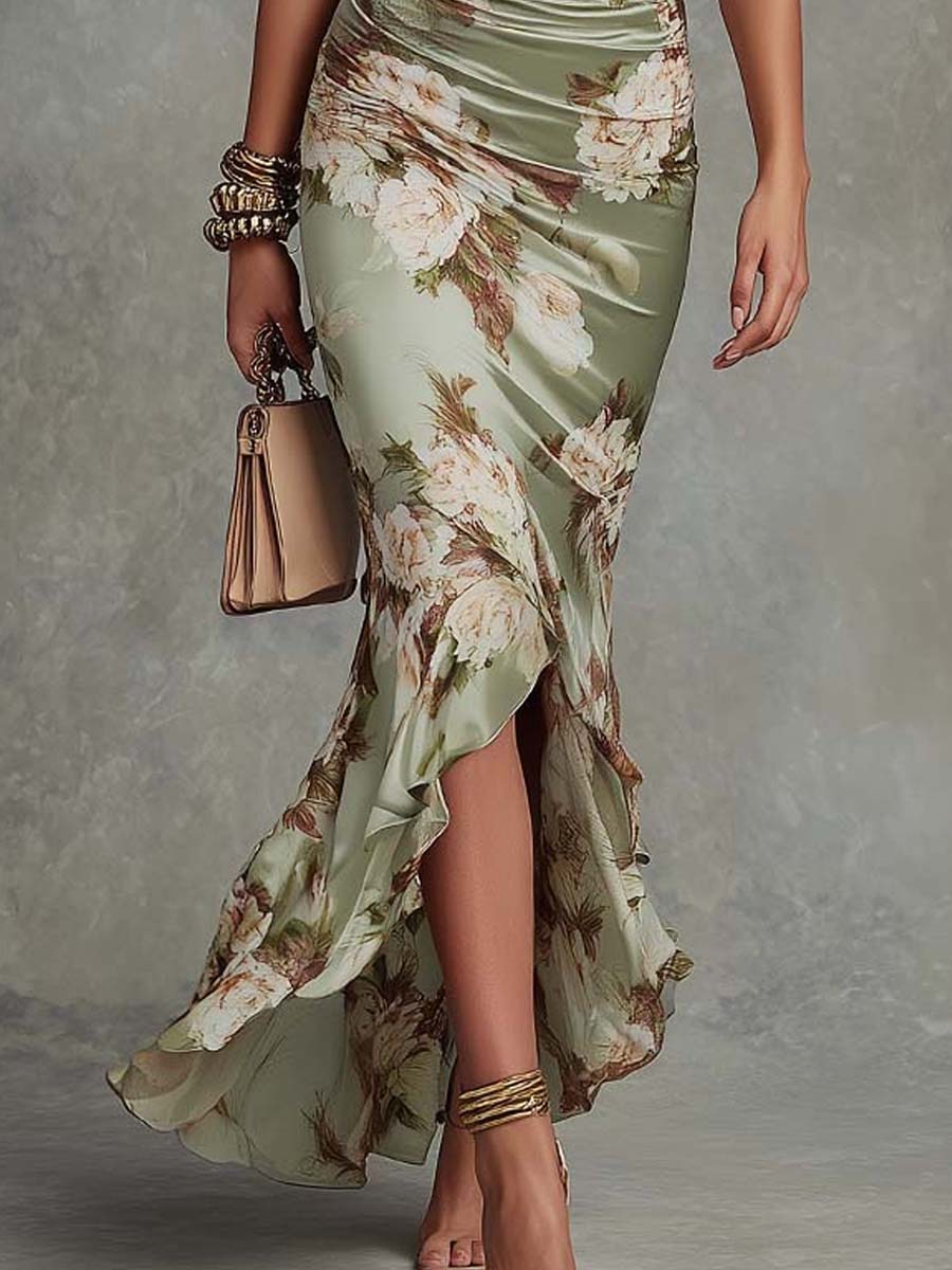 Helena | Elegancka Sukienka Maxi w Kwiaty