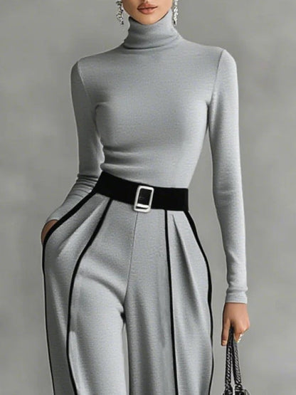 Vera | Elegancki zestaw z kontrastującymi detalami