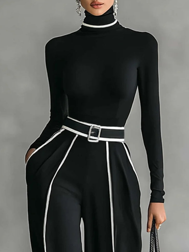 Vera | Elegancki zestaw z kontrastującymi detalami