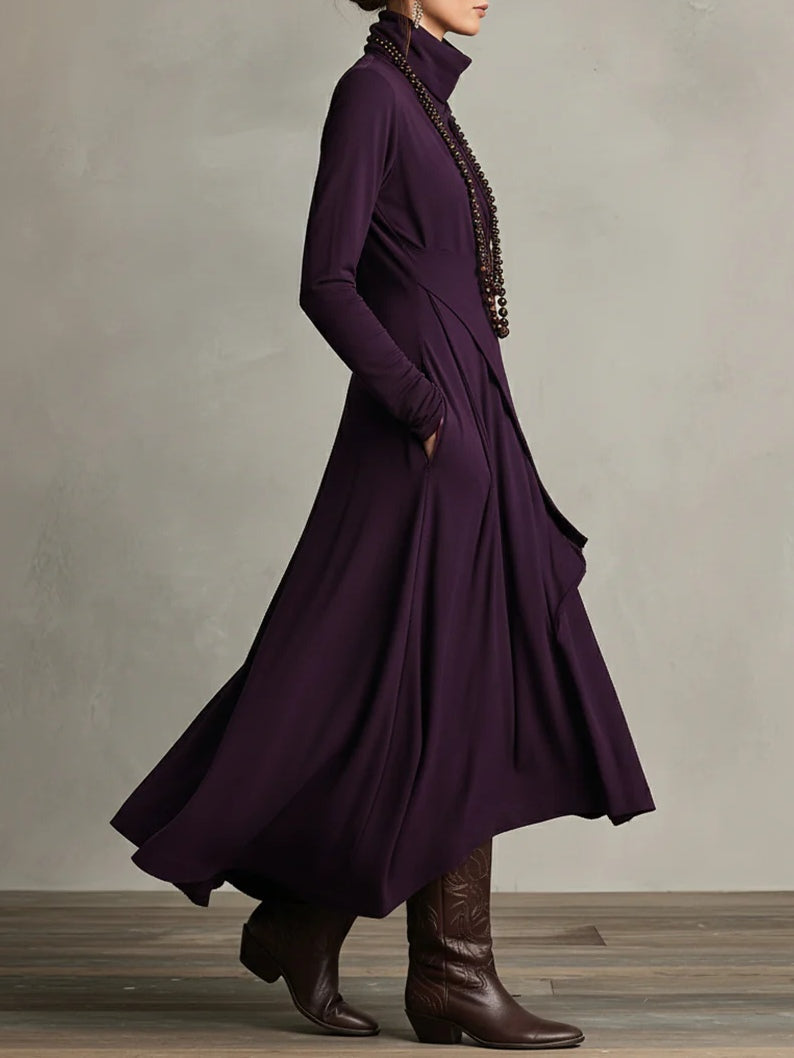 Lena | Elegancka Sukienka Maxi z Asymetrycznym Fasonem