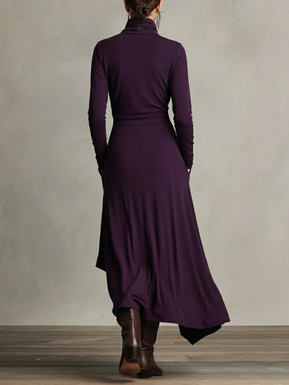 Lena | Elegancka Sukienka Maxi z Asymetrycznym Fasonem