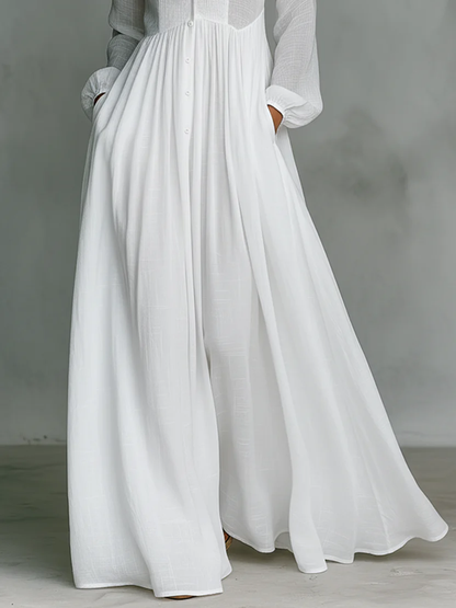 Helena | Elegancka sukienka maxi ze stójką