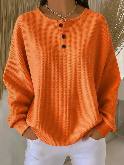 Maria | Wygodny Sweter z Guzikami