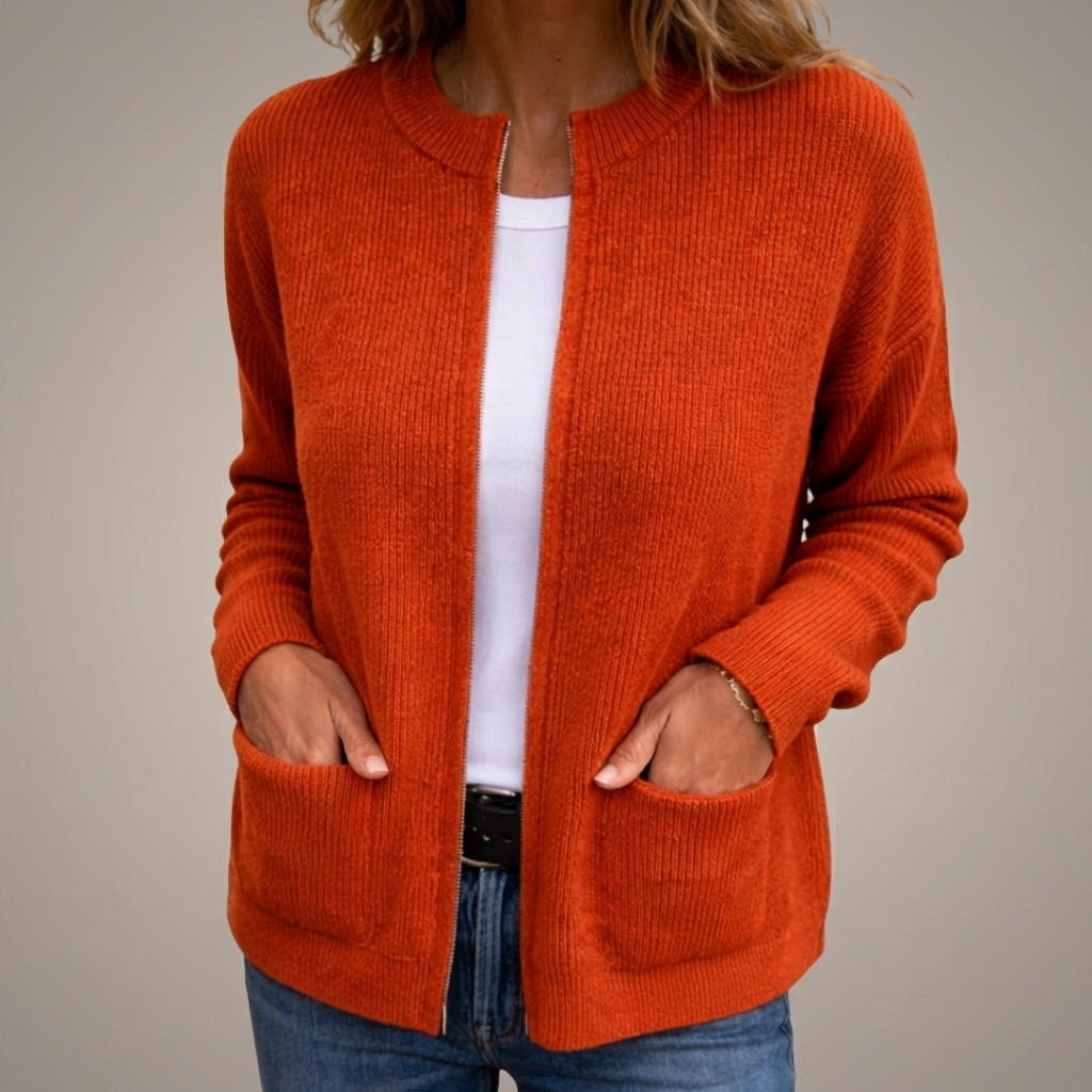 Kalina | Elegancki Kardigan z Kieszeniami