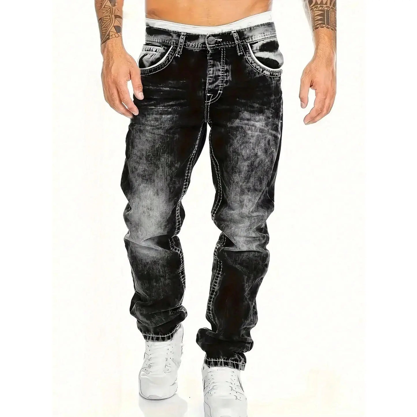 Alden™ | Minimalistyczne elastyczne jeansy męskie w stylu emo na lato
